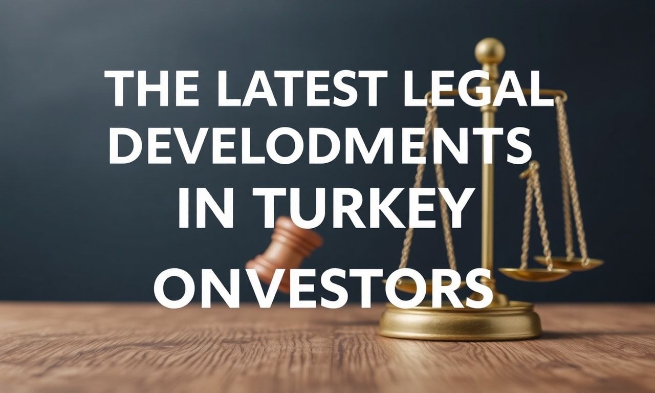 Türkiye'de Yatırımcılar İçin En Güncel Hukuki Gelişmeler