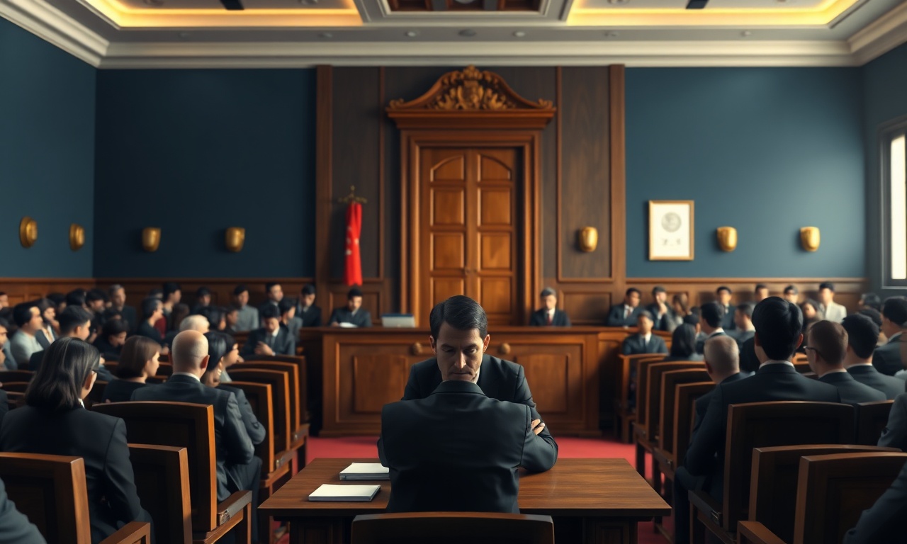 Türkiye'de bir avukat, bir mahkeme salonunda bir davayı takip ediyor.