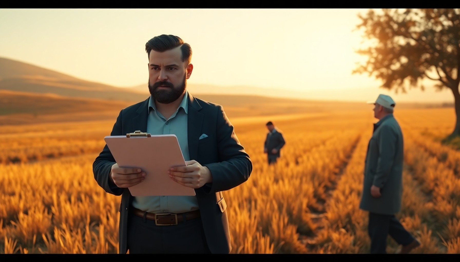 Tarla değer tespiti yapan bilirkişi ve izleyen arazi sahibi