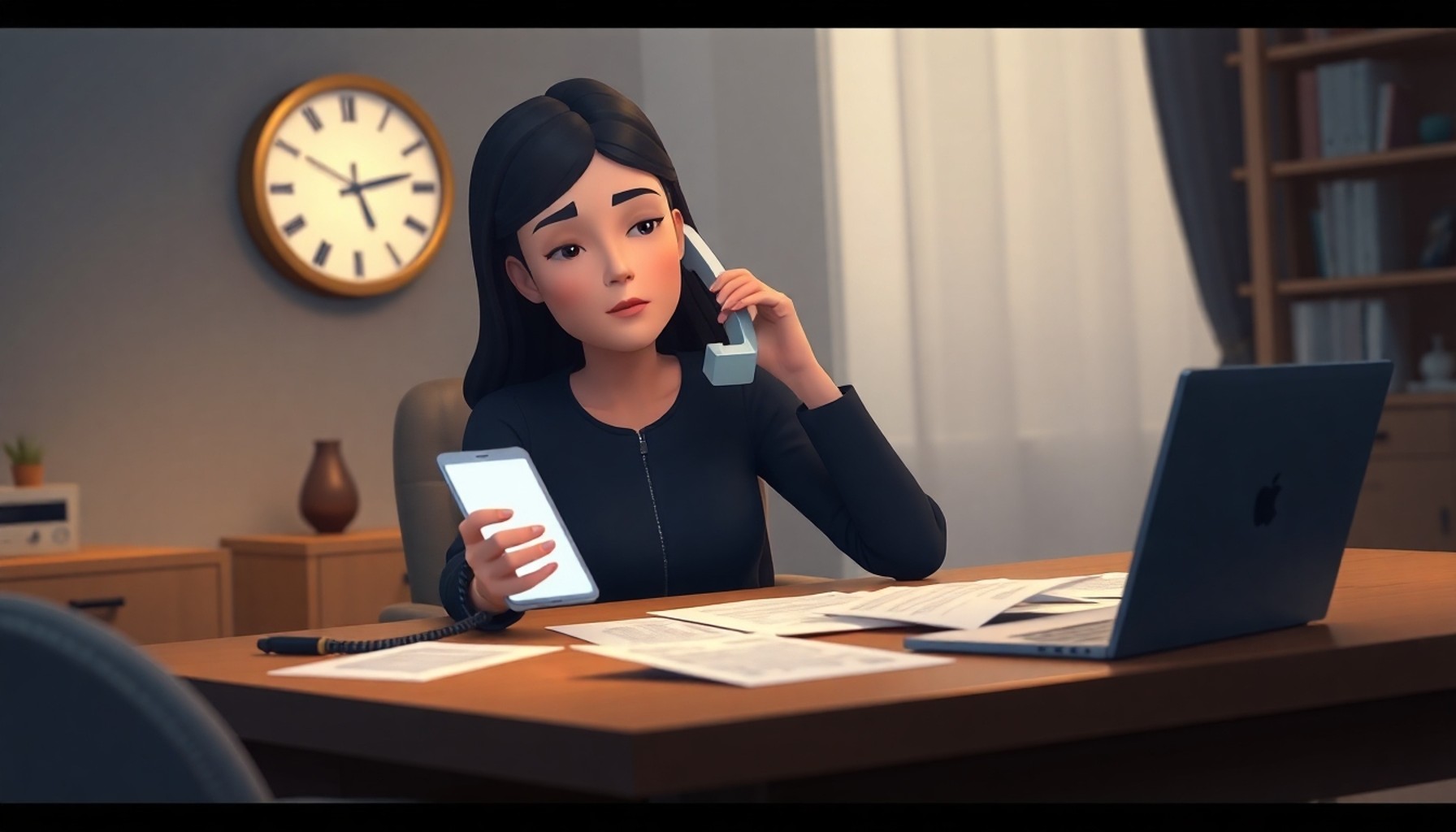 Dolandırıcılık sonrası acil telefon görüşmesi yapan kadın