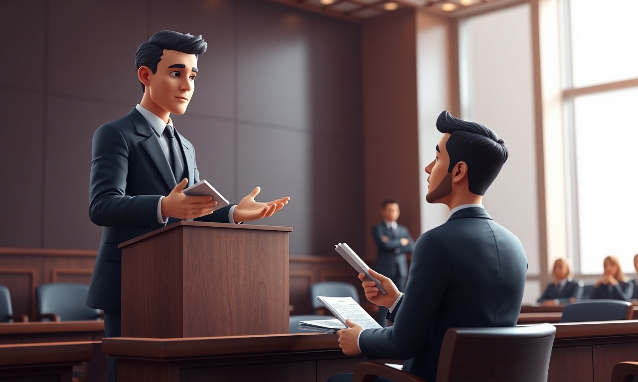 Bir avukat, adliyede bir cliente açıklama yaparken