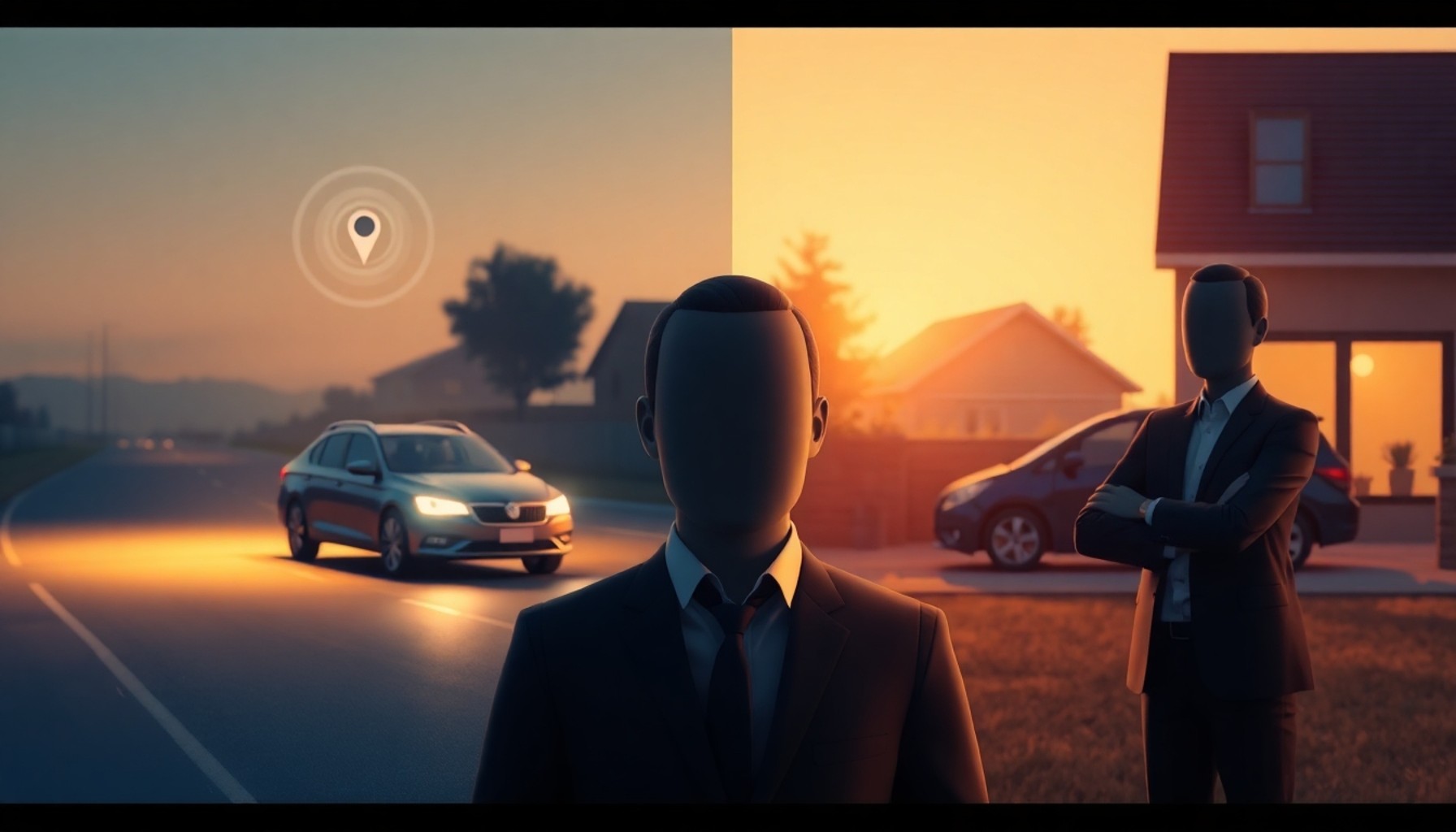 Şirket aracı GPS takibi ve mesai dışı mahremiyet temsili sahnesi
