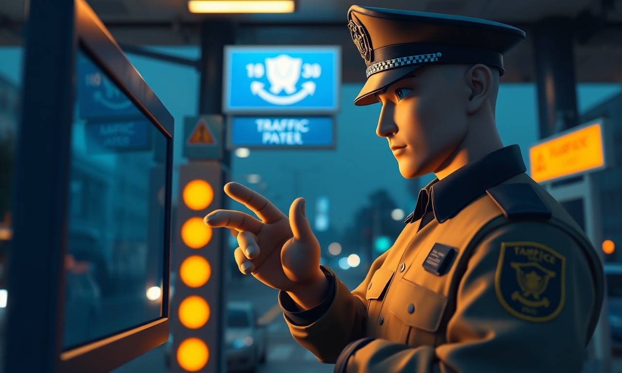 Polis kontrol noktasında trafik denetimi
