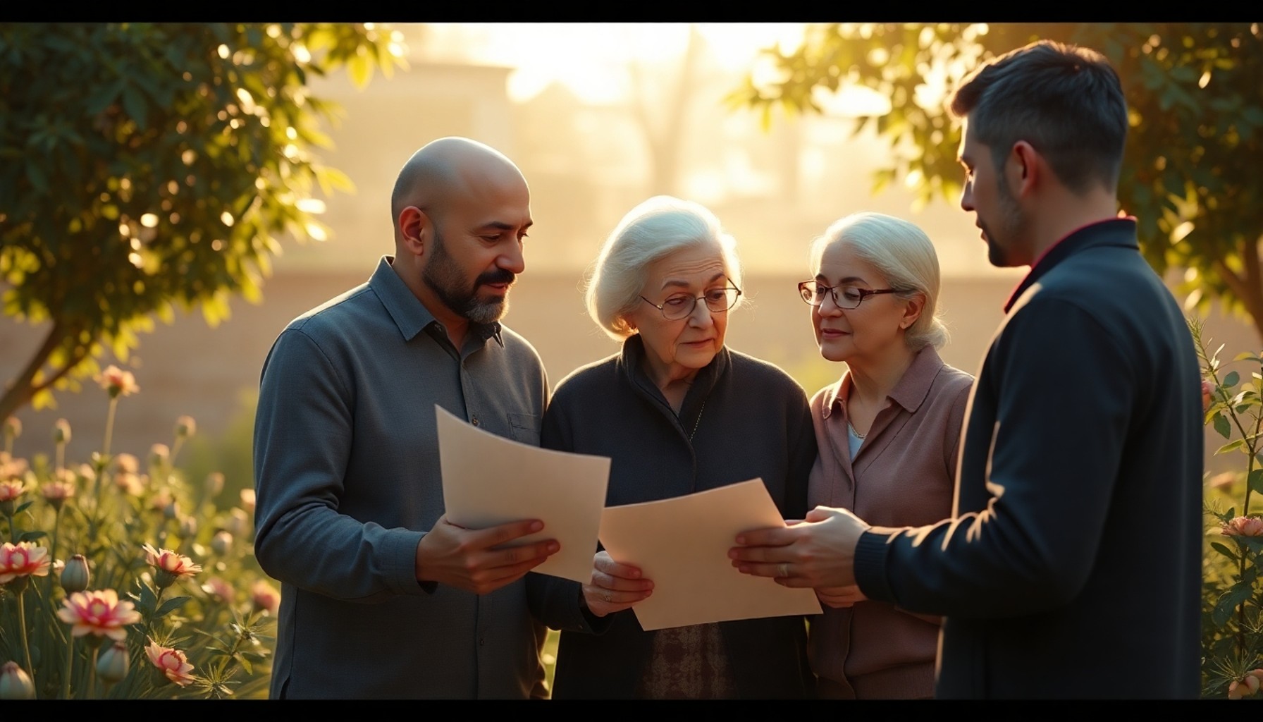 Aile toplantısında vasi adayı belirleme, yaşlı büyük anne ve çocukları