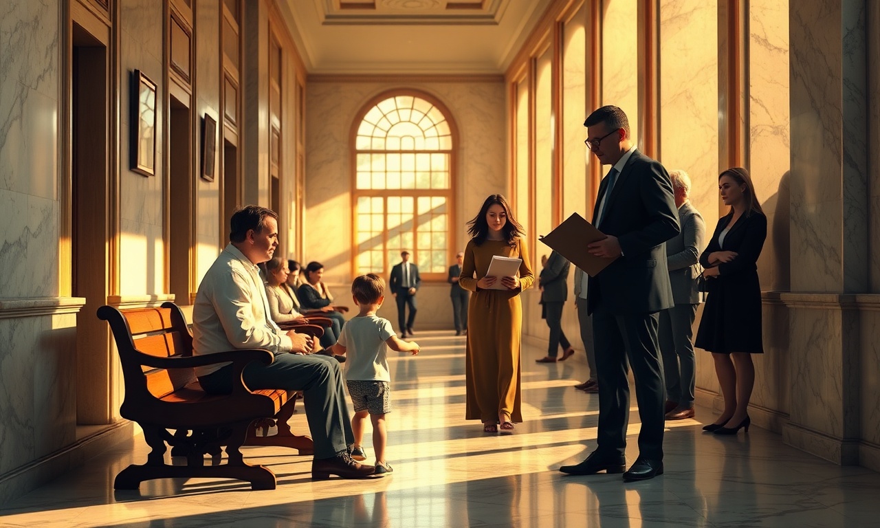 Velayet kaldırma kararı sonrası mahkeme koridorunda aile ve sosyal hizmet uzmanı